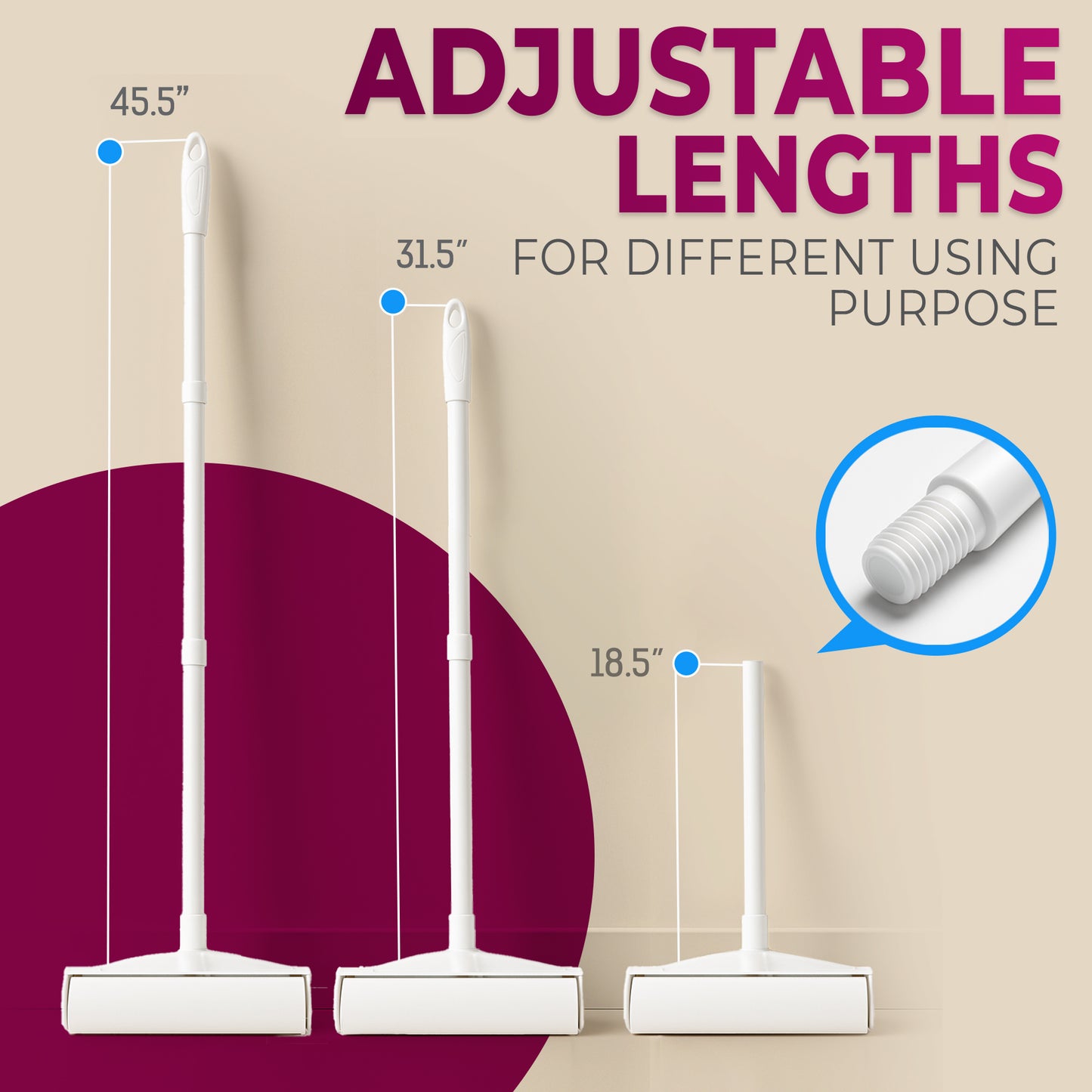 Large Lint Rollers Plus 3 Rolls Ultra-Wide Extra Sticky Adhesive Peel Sheet Total 300 Sheets